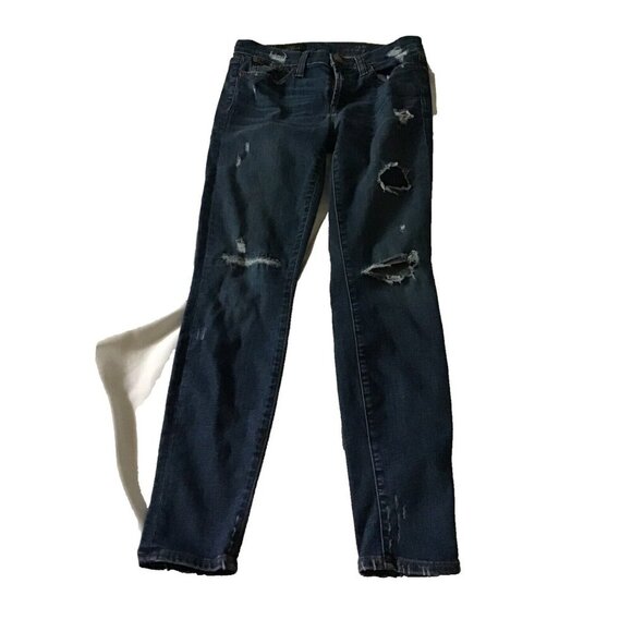 Jeans Men Size (Actual 28W 27L) 27 Tag Pants Toothpick Stretch Distressed Skinny - Picture 1 of 12
